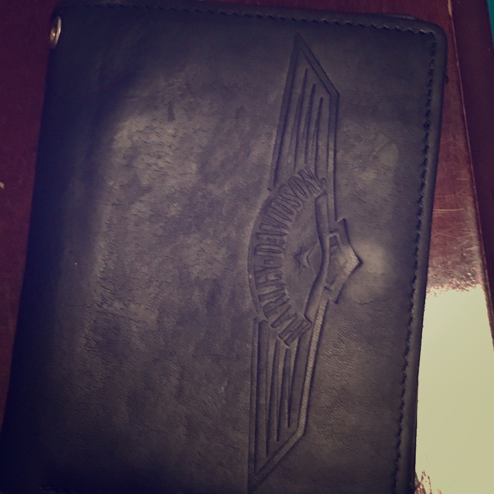 Authentic Harley Davidson leather wallet.